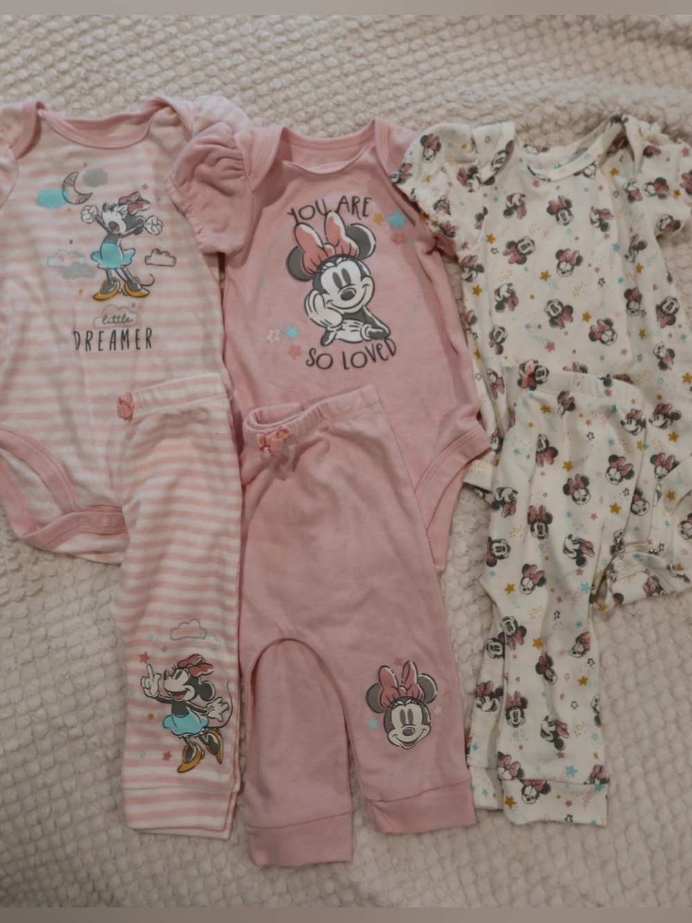 Disney Minnie Mouse 3-Piece Outfit Bundle | 3-6 Months | Like New